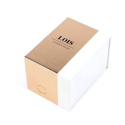 Eco Paper Cardboard صندوق هدايا مستحضرات التجميل الفاخرة الأبيض المغناطيسي مع الشعار