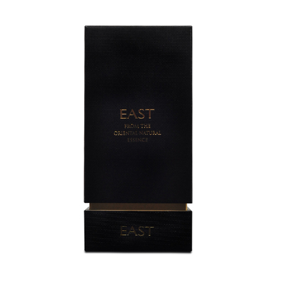 علبة عطر تغليف مستحضرات التجميل من الورق المقوى الأسود الفارغ بشعار مخصص