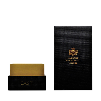 علبة عطر تغليف مستحضرات التجميل من الورق المقوى الأسود الفارغ بشعار مخصص